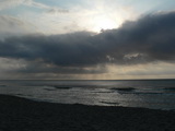 Morgensonne Meer Strand Wolken